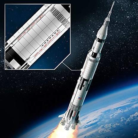 LEGO - Ideas Saturn V Apollo NASA, Razzo Spaziale con Veicoli, Set di Costruzioni per Collezionisti di Astronavi con Espositore, 92176 - 3