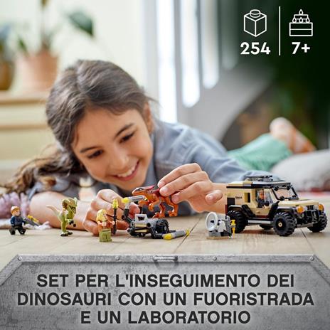 LEGO Jurassic World 76951 Trasporto del Piroraptor e del Dilofosauro, Giochi per Bambini di 7+ Anni, con Dinosauro Giocattolo - 2