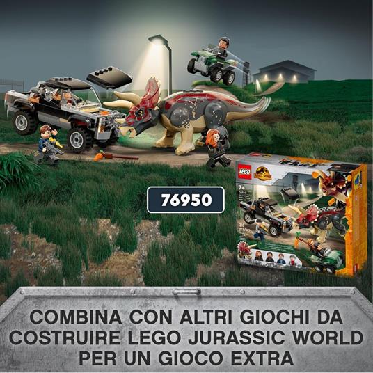 LEGO Jurassic World 76951 Trasporto del Piroraptor e del Dilofosauro, Giochi per Bambini di 7+ Anni, con Dinosauro Giocattolo - 7