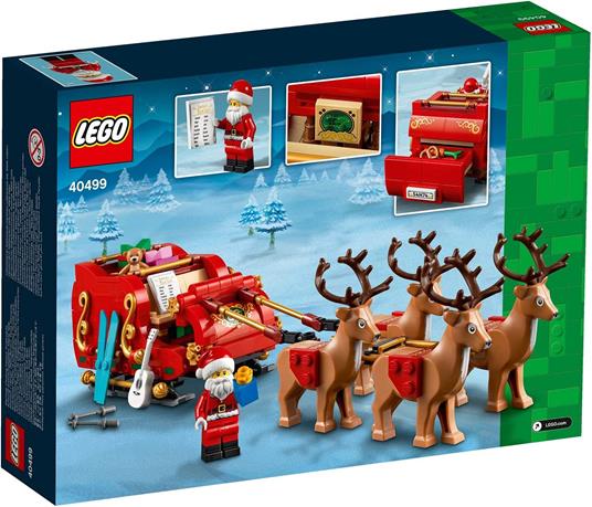 LEGO Slitta di Babbo Natale Giocattolo, Set di Giochi Creativi, Idea Regalo Natalizia, Decorazione Casa 40499 - 2