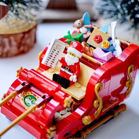 LEGO Slitta di Babbo Natale Giocattolo, Set di Giochi Creativi, Idea Regalo Natalizia, Decorazione Casa 40499 - 3