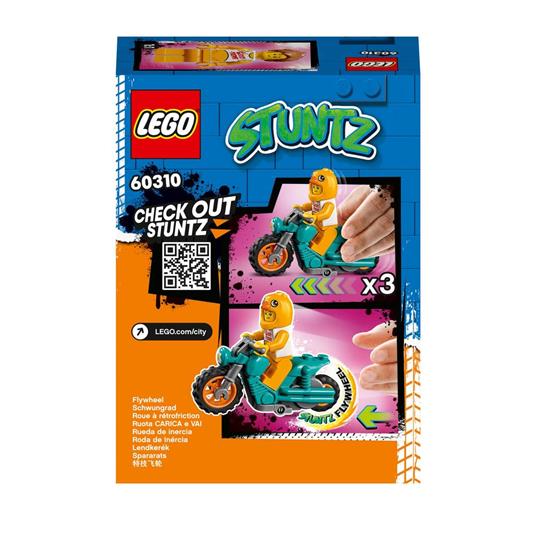 LEGO City Stuntz Stunt Bike della Gallina, Moto Giocattolo con Funzione Carica e Vai, 60310 - 8