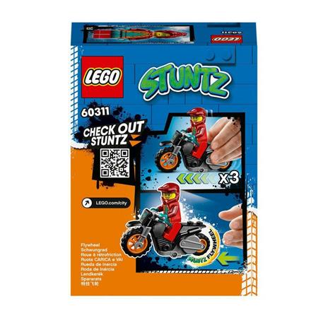 LEGO City Stuntz Stunt Bike Antincendio, Moto Giocattolo con Funzione "Carica e Vai", Idee Regalo per Bambini dai 5 Anni, 60311 - 8