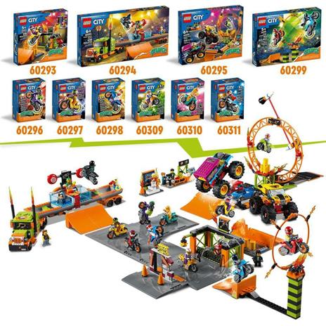 LEGO City Stuntz Stunt Bike dei Selfie, Moto Giocattolo con Funzione "Carica e Vai", Idea Regalo per Bambini dai 5 Anni, 60309 - 6