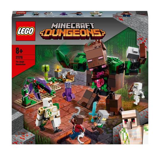 LEGO Minecraft 21176 L'Abominio della Giungla, Giocattoli Action Figure per Bambini con i Personaggi di Minecraft Dungeons