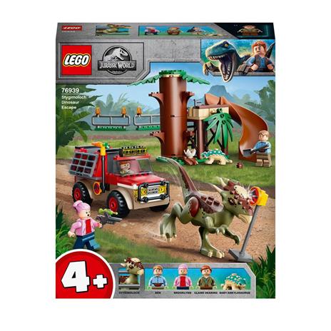 LEGO Jurassic World 76939 La Fuga del Dinosauro Stygimoloch, Giochi per Bambini dai 4 Anni con Minifigures e Casa sull'Albero