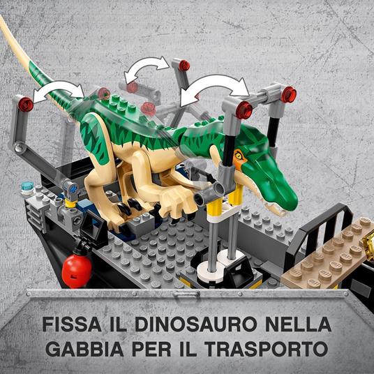LEGO Jurassic World 76942 Fuga sulla Barca del Dinosauro Baryonyx, Regalo per Bambini e Bambine, Giochi con Minifigures - 5