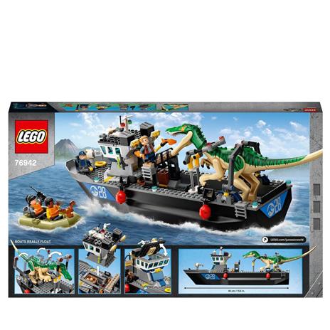 LEGO Jurassic World 76942 Fuga sulla Barca del Dinosauro Baryonyx, Regalo per Bambini e Bambine, Giochi con Minifigures - 9