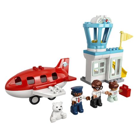 LEGO DUPLO Town 10961 Aereo e Aeroporto Giocattolo per Bambini di 2 Anni con 3 Minifigure, Aeroplano e Torre di Controllo - 7