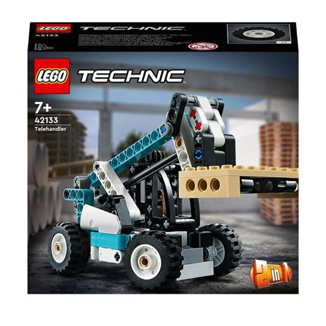 LEGO Technic 42133 Sollevatore Telescopico, Set 2in1 Camion Giocattolo e Carrello Elevatore, Giochi per Bambini di 7+ Anni