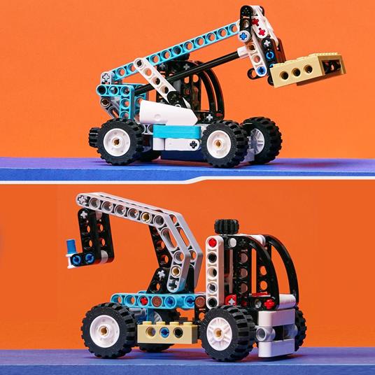 LEGO Technic 42133 Sollevatore Telescopico, Set 2in1 Camion Giocattolo e Carrello Elevatore, Giochi per Bambini di 7+ Anni - 6