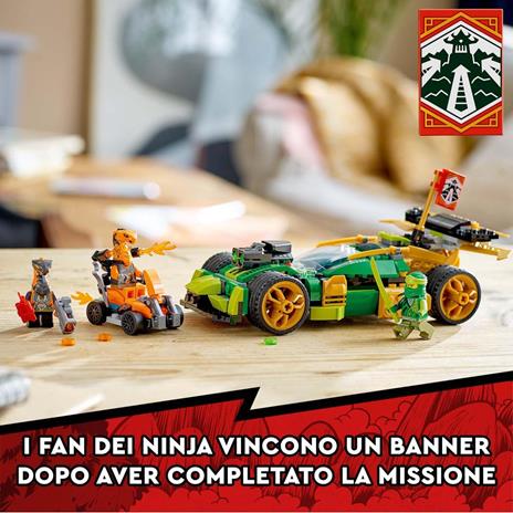 LEGO NINJAGO 71763 Auto da Corsa di Lloyd - EVOLUTION, Set per Bambini di 6+ Anni con Quad, Guerrieri Serpente - 6