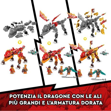 LEGO NINJAGO 71762 Dragone del Fuoco di Kai - EVOLUTION, Set per Bambini di 6+ Anni con Guerrieri Serpente - 3