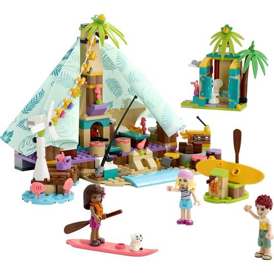 LEGO Friends 41700 Glamping sulla Spiaggia, Giocattoli per Bambini e Bambine di 6+ Anni con 3 Mini Bamboline e Accessori - 9