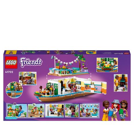LEGO Friends 41702 Casa Galleggiante sul Canale, Giochi per Bambina e Bambino dai 7 Anni in su con Giardino - 10