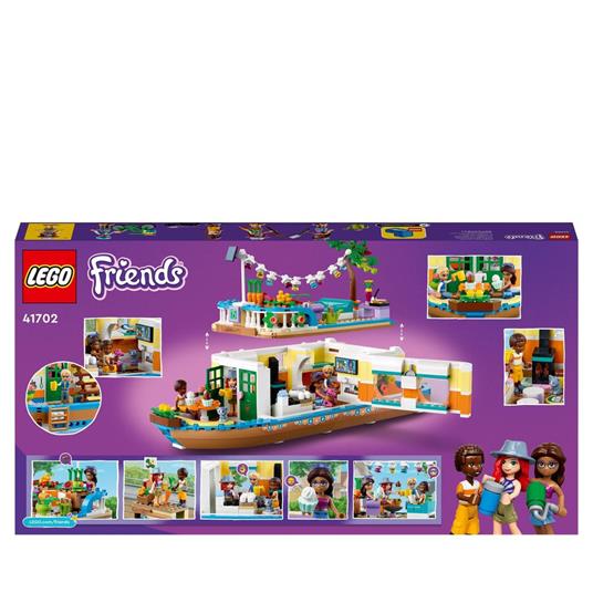 LEGO Friends 41702 Casa Galleggiante sul Canale, Giochi per Bambina e Bambino dai 7 Anni in su con Giardino - 10