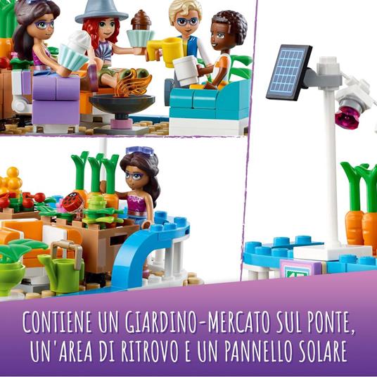 LEGO Friends 41702 Casa Galleggiante sul Canale, Giochi per Bambina e Bambino dai 7 Anni in su con Giardino - 6