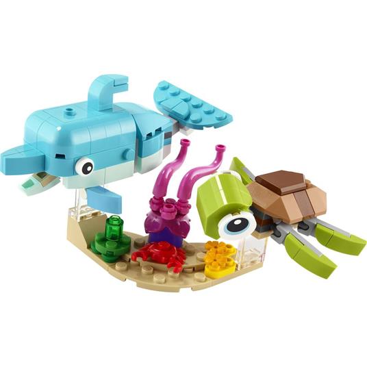 LEGO Creator 31128 3in1 Delfino e Tartaruga, Set con Animali, Cavalluccio e Lumaca di Mare, Giochi per Bambini di 6+ Anni - 7
