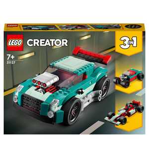Giocattolo LEGO Creator 31127 3in1 Street Racer, Macchine Giocattolo, Auto da Corsa per Bambini di 7+ Anni, Costruzione con Mattoncini LEGO