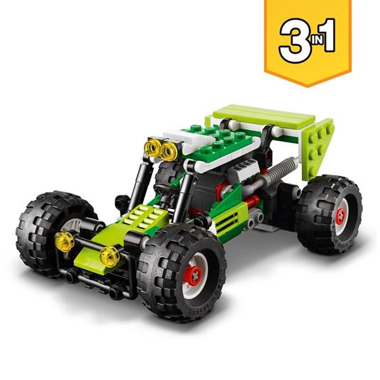 LEGO Creator 31123 3in1 Buggy Fuoristrada, Set di Macchine Giocattolo con Mezzo Escavatore e Veicolo Multiterreno - 3