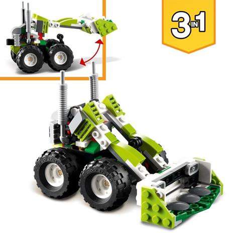 LEGO Creator 31123 3in1 Buggy Fuoristrada, Set di Macchine Giocattolo con Mezzo Escavatore e Veicolo Multiterreno - 4