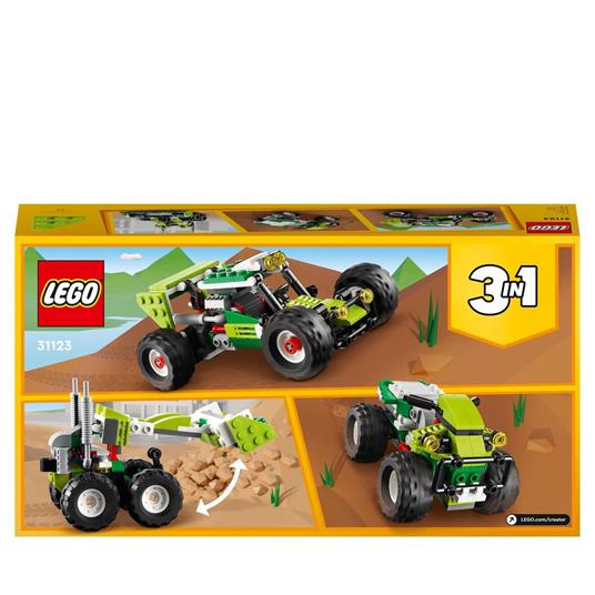 LEGO Creator 31123 3in1 Buggy Fuoristrada, Set di Macchine Giocattolo con Mezzo Escavatore e Veicolo Multiterreno - 8
