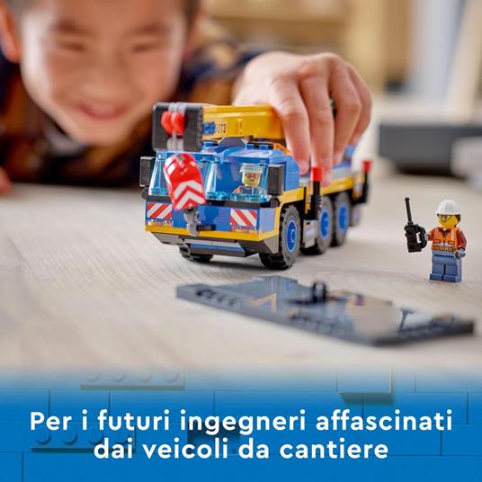 LEGO City Great Vehicles 60324 Gru Mobile, Veicoli da Cantiere, Camion  Giocattolo, Giochi per Bambini dai 7 Anni in su - LEGO - City Great  Vehicles - Mezzi pesanti - Giocattoli