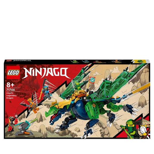 LEGO NINJAGO 71766 Dragone Leggendario di Lloyd con Drago Giocattolo Snodabile e Minifigure, Giochi per Bambini dagli 8 Anni