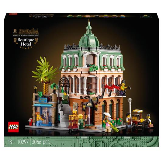 LEGO Icons 10297 Boutique Hotel, Set Modellini da Costruire per Adulti, Edificio Modulare da Collezione con 7 Minifigure - 2