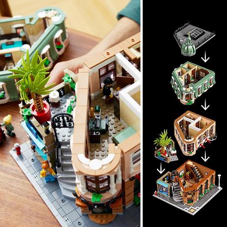 LEGO Icons 10297 Boutique Hotel, Set Modellini da Costruire per Adulti, Edificio Modulare da Collezione con 7 Minifigure - 5