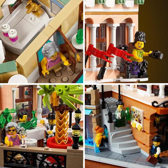 LEGO Icons 10297 Boutique Hotel, Set Modellini da Costruire per Adulti, Edificio Modulare da Collezione con 7 Minifigure - 8