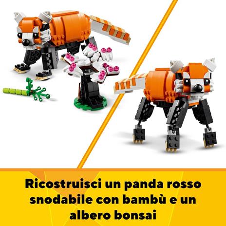 LEGO Creator 31129 3 in 1 Tigre Maestosa, si Trasforma in Panda o Pesce, Giocattolo Creativo con Animali, Regalo 9+ Anni - 6