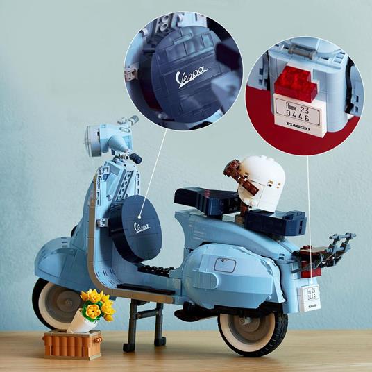 LEGO Icons 10298 Vespa 125, Set in Mattoncini, Modellismo Adulti, Replica Piaggio Anni 60, Idea Regalo, Hobby Creativo - 6
