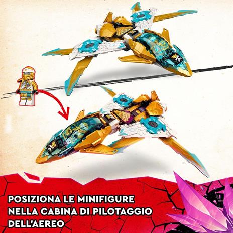 LEGO Ninjago 71770 Il Jet Dragone d'Oro di Zane, Set Serie TV Crystallized, Aereo Giocattolo, Giochi per Bambini dai 7 Anni - 3