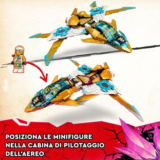 LEGO Ninjago 71770 Il Jet Dragone d'Oro di Zane, Set Serie TV Crystallized, Aereo Giocattolo, Giochi per Bambini dai 7 Anni - 3