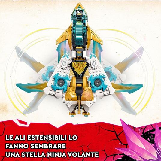 LEGO Ninjago 71770 Il Jet Dragone d'Oro di Zane, Set Serie TV Crystallized, Aereo Giocattolo, Giochi per Bambini dai 7 Anni - 4