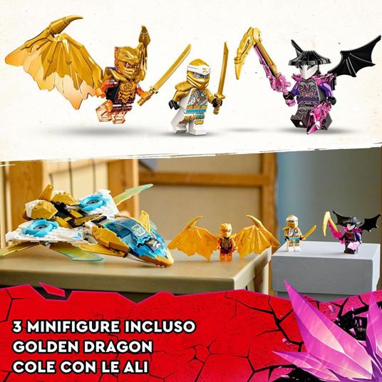 LEGO Ninjago 71770 Il Jet Dragone d'Oro di Zane, Set Serie TV Crystallized, Aereo Giocattolo, Giochi per Bambini dai 7 Anni - 5