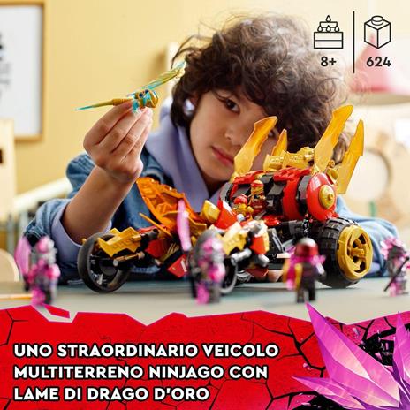 LEGO Ninjago 71773 Raider-Drago dOro di Kai, Set Serie TV Crystallized, Macchina Giocattolo, Giochi per Bambini da 8 Anni - 2