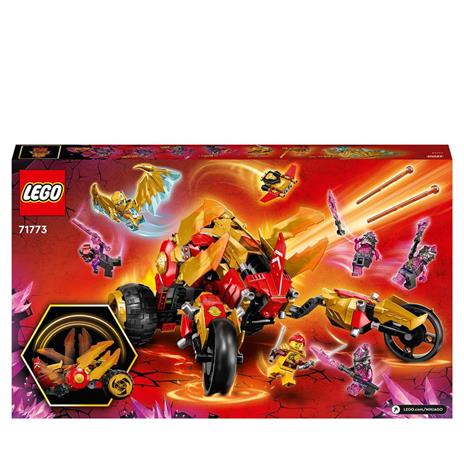 LEGO Ninjago 71773 Raider-Drago dOro di Kai, Set Serie TV Crystallized, Macchina Giocattolo, Giochi per Bambini da 8 Anni - 8