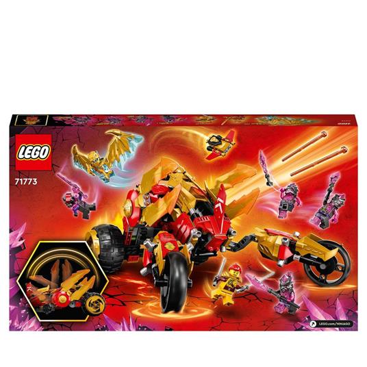 LEGO Ninjago 71773 Raider-Drago dOro di Kai, Set Serie TV Crystallized, Macchina Giocattolo, Giochi per Bambini da 8 Anni - 8