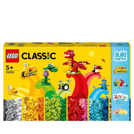 LEGO Classic 11020 Costruiamo Insieme, Set Costruzioni per Treno, Fiori e Dinosauro Giocattolo, Mattoncini per Bambini - 2