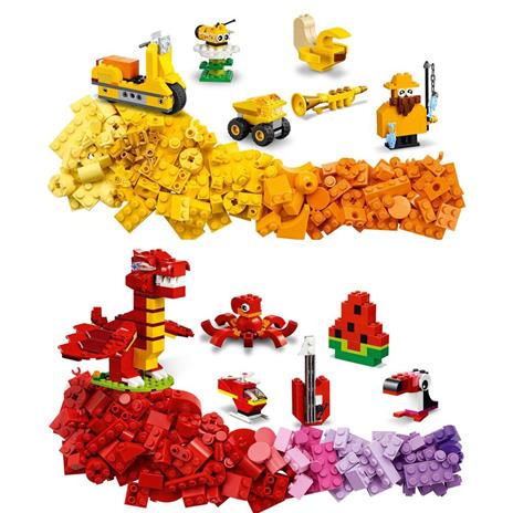 LEGO Classic 11020 Costruiamo Insieme, Set Costruzioni per Treno, Fiori e Dinosauro Giocattolo, Mattoncini per Bambini - 6