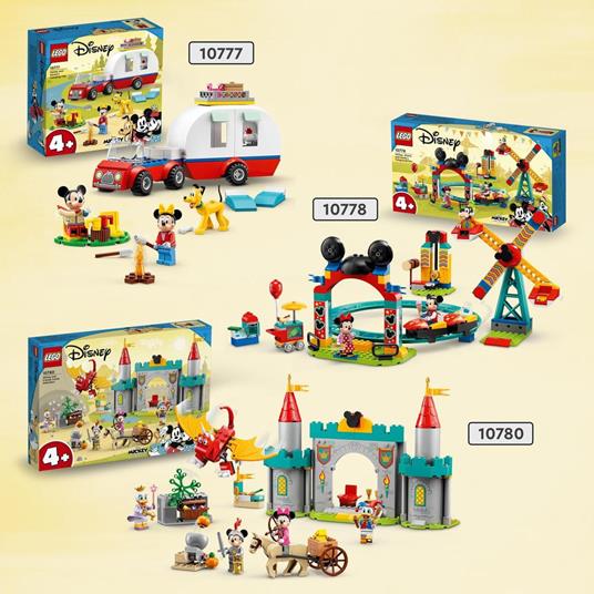 LEGO Disney Topolino e Amici 10777 Vacanza in Campeggio con Topolino e Minnie, Pluto, Camper Giocattolo, Giochi per Bambini - 8