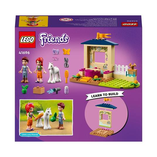 LEGO Friends 41696 Stalla di Toelettatura dei Pony, con Cavallo Giocattolo e Mini Bamboline Mia e Daniel, Giochi per Bambini - 8