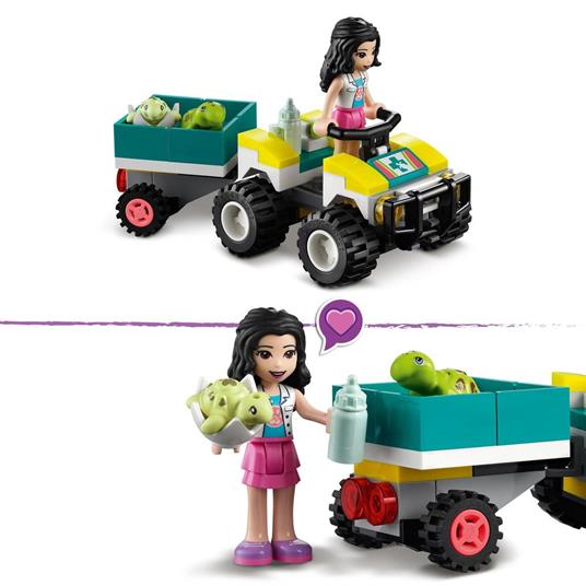 LEGO Friends 41697 Veicolo di Protezione delle Tartarughe, Animali Marini Giocattolo per Bambini dai 6 Anni, ATV e Roulotte - 4