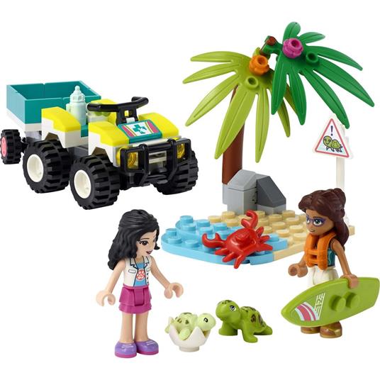 LEGO Friends 41697 Veicolo di Protezione delle Tartarughe, Animali Marini Giocattolo per Bambini dai 6 Anni, ATV e Roulotte - 7