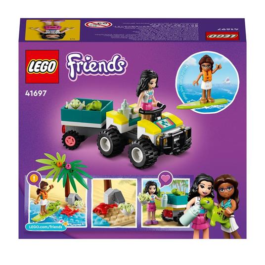 LEGO Friends 41697 Veicolo di Protezione delle Tartarughe, Animali Marini Giocattolo per Bambini dai 6 Anni, ATV e Roulotte - 8