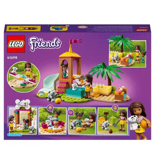 LEGO Friends 41698 Il Parco Giochi dei Cuccioli, Giocattolo con Scivolo e  Mini Bamboline, Set per Bambini di 5+ Anni