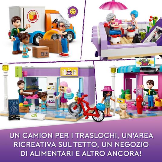 LEGO Friends 41704 Edificio della Strada Principale, Café Heartlake City e Salone, Casa delle Bambole, Giochi per Bambini - 4