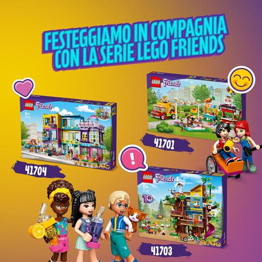 LEGO Friends 41704 Edificio della Strada Principale, Café Heartlake City e Salone, Casa delle Bambole, Giochi per Bambini - 7